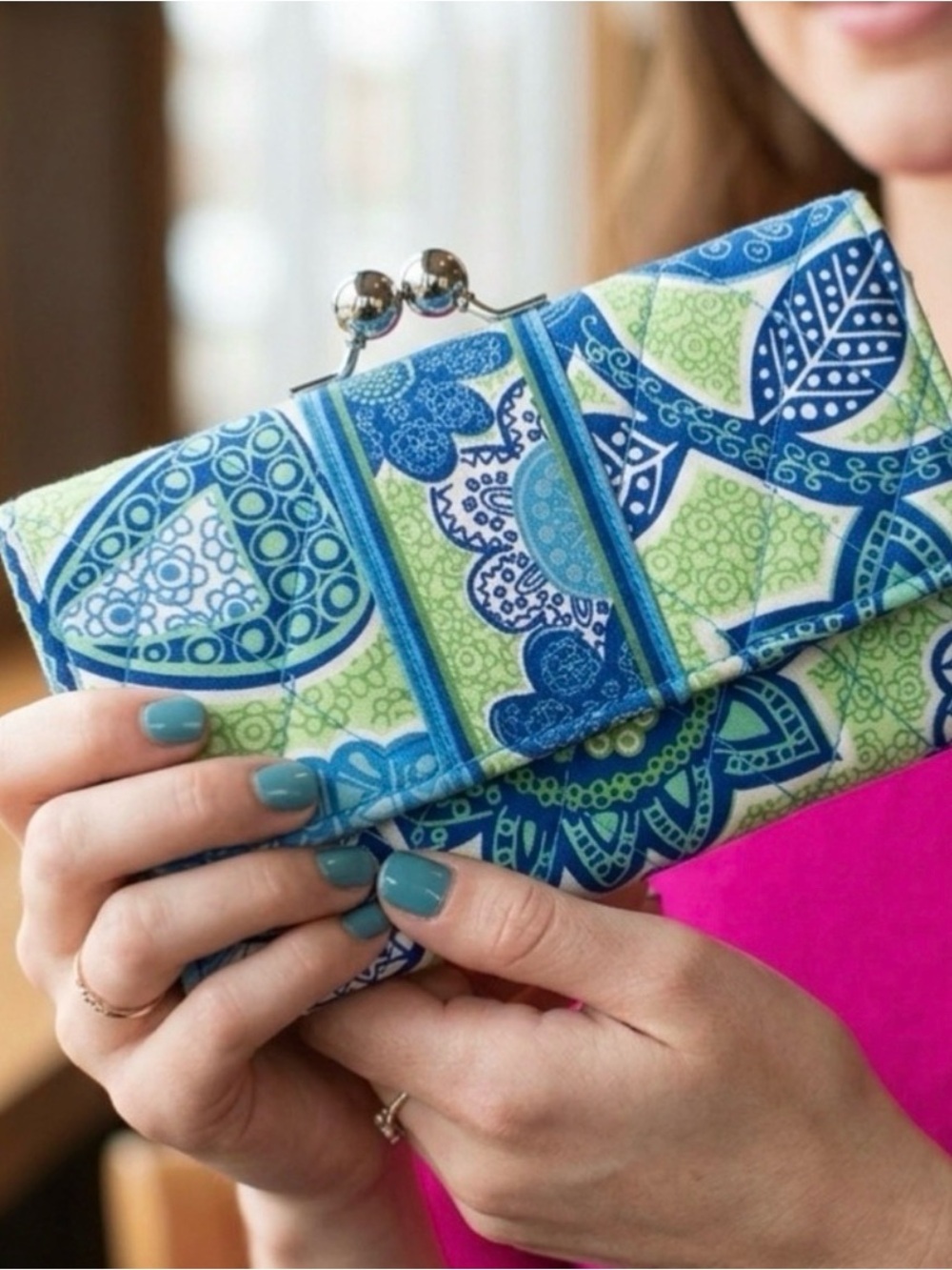 Vera Bradley Quilted Trifold Wallet